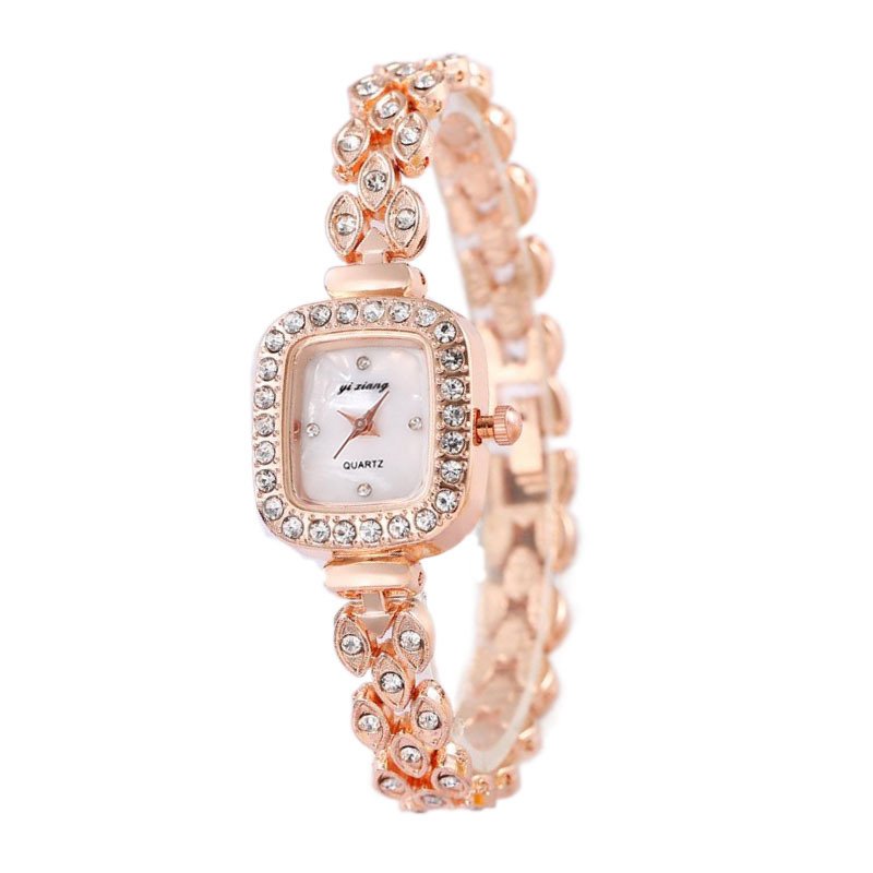 Comercio exterior nueva moda reloj de mujer pequeño cuadrado Reloj de mujer Diamante pulsera pequeña temperamento fritillary reloj de cuarzo de lujo