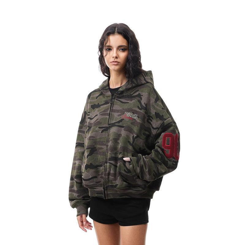 B 19106 Camouflage Hooded Sweatshirt Camouflage Zip-Up Sweatshirt B 19106 Camouflage Hooded Sweatshirt Camouflage Zip-Up Sweatshirt