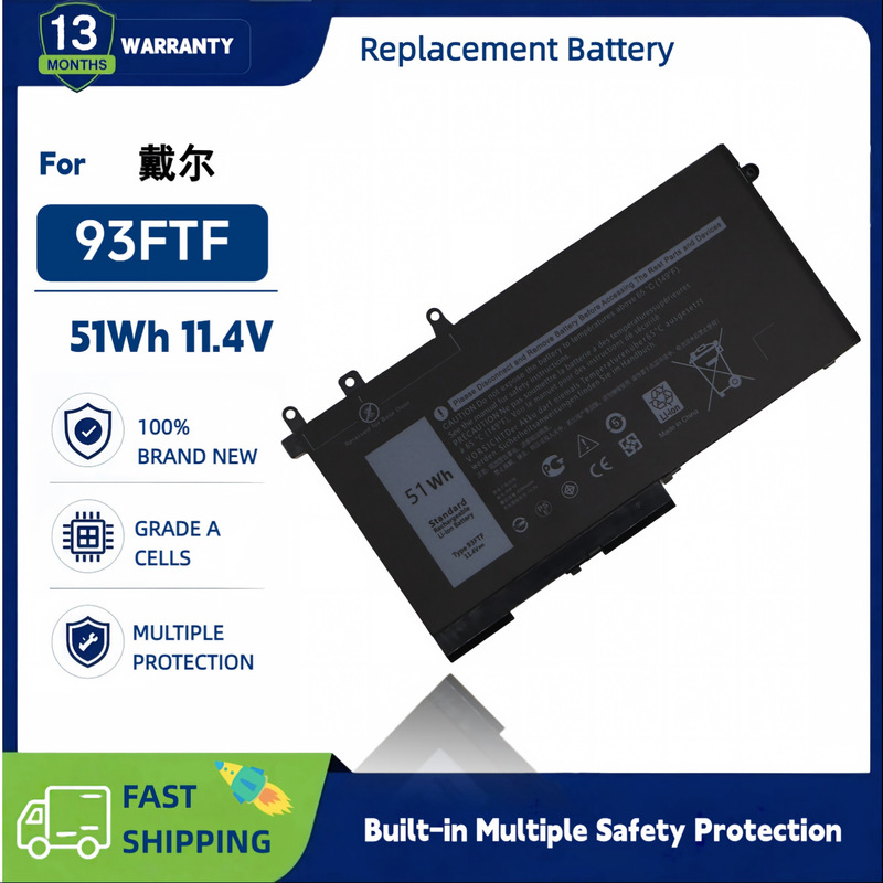 Suitable for Dell Latitude 5280 5480 5580 5490 93FTF laptop battery