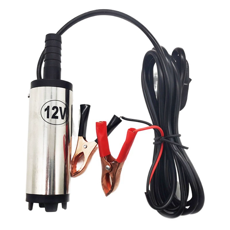 Портативный электрический насос из нержавеющей стали 12В/24В для топлива, воды и масла, самовсасывающий