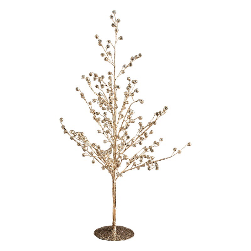 Nueva Navidad francés retro guirnalda acrílico candelabro decoración Garland escritorio ventana pequeño árbol de Navidad adornos