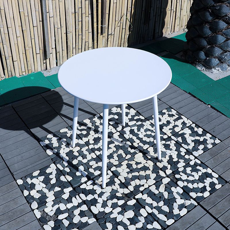 Carbon Steel Round Dining Table Outdoor Waterproof Home Balcony Small Round Table Outdoor Open-Air Milk Tea Shop Bar Restaurant New Style