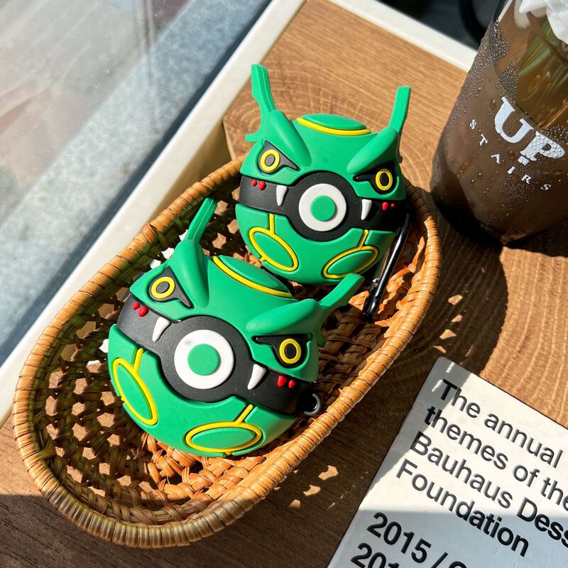 Cartoon Rayquaza AirPods Pro3 Apple Bluetooth Headphone Case 1/2/4 Generation Pokemon Protective Cover Suitable