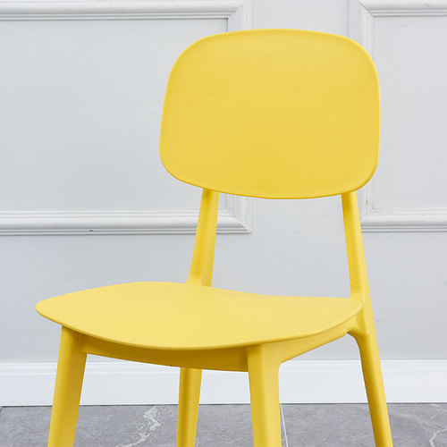 Plastic dining chair for home, plastic adult chair, simple office chair, study back chair, cafe lazy person leisure chair