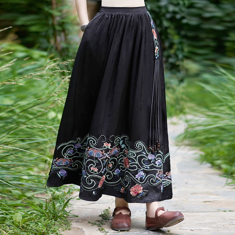 Summer ethnic retro long skirt