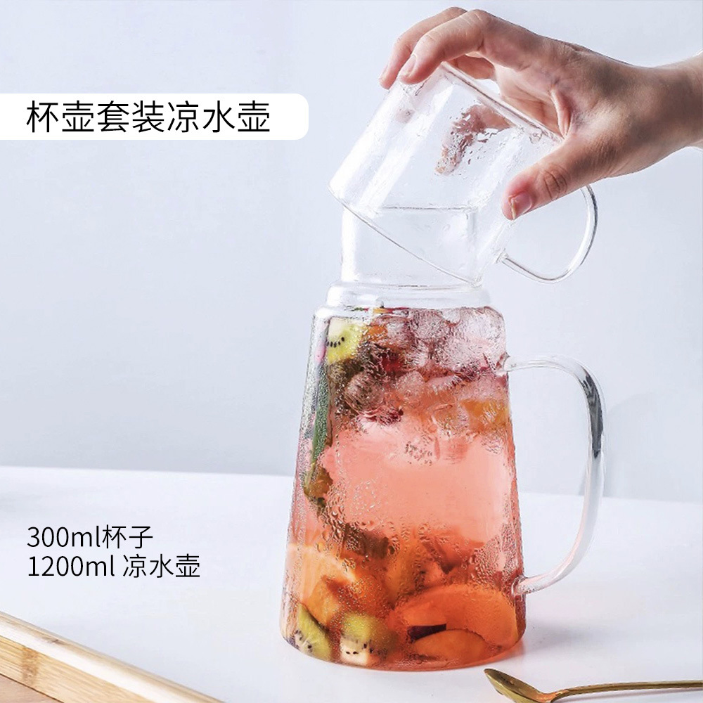 Hervidor frío, una olla, una taza, almacenamiento de agua en el hogar, vidrio de borosilicato, tetera de espuma resistente a altas temperaturas, tetera hervida fría de gran capacidad