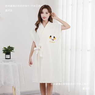 Summer New Fashion Wearable Lace-up Bathrobe Water Absorbent Quick-drying Bath Towel Hair-free Soft Adult Bath Dress