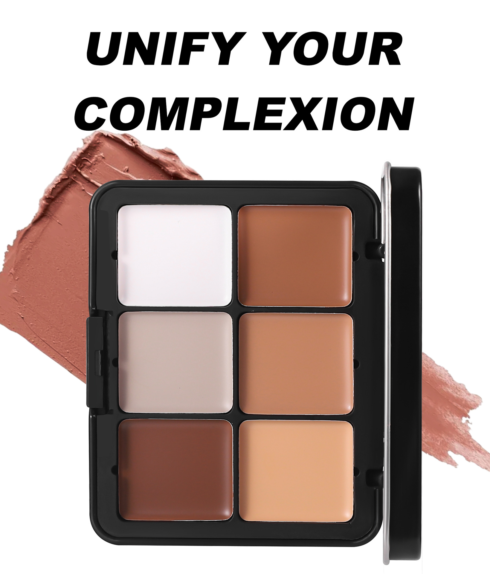 Cross-border 12-color tin box Blush palette, multi-purpose handaiyan Concealer Highlighter Contouring Palette Matte Blush Cream Application Scenario