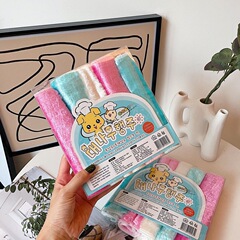 多功能雙面纖維去油抹布竹纖維雙肩抹布組合五條裝不粘油抹布批發