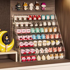 萌え粒展示箱家庭用透明ミニブラインド箱棚食游楽高置物アクリル箱手作り収納箱