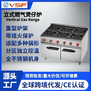 VSF立式煲仔炉商用燃气多功能连柜连焗炉Gas Range组合煲仔炉