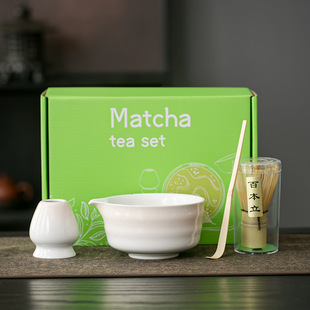Cross-Border Japanese Matcha Bowl Tea Set Tea Whisk Set Amazon Matcha Tea Utensils Tea Ceremony Accessories Wholesale