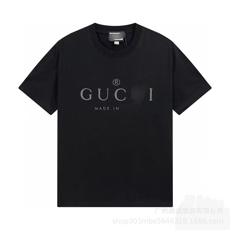 国境を越えた貿易 G ファミリー 24ss 高品質 240 グラム デイリー カジュアル ルーズ メンズ レディース カップル ラウンドネック 半袖 Tシャツ|undefined
