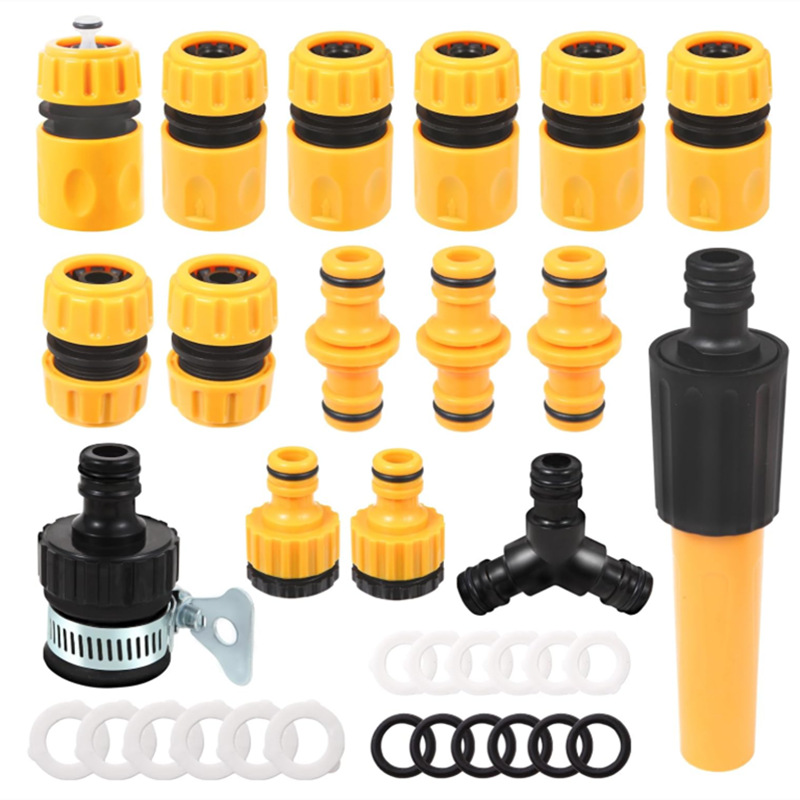 Conector de tubería de agua del jardín traje conector de manguera de jardín del hogar grifo de agua conexión rápida conector de lavado de coches recto