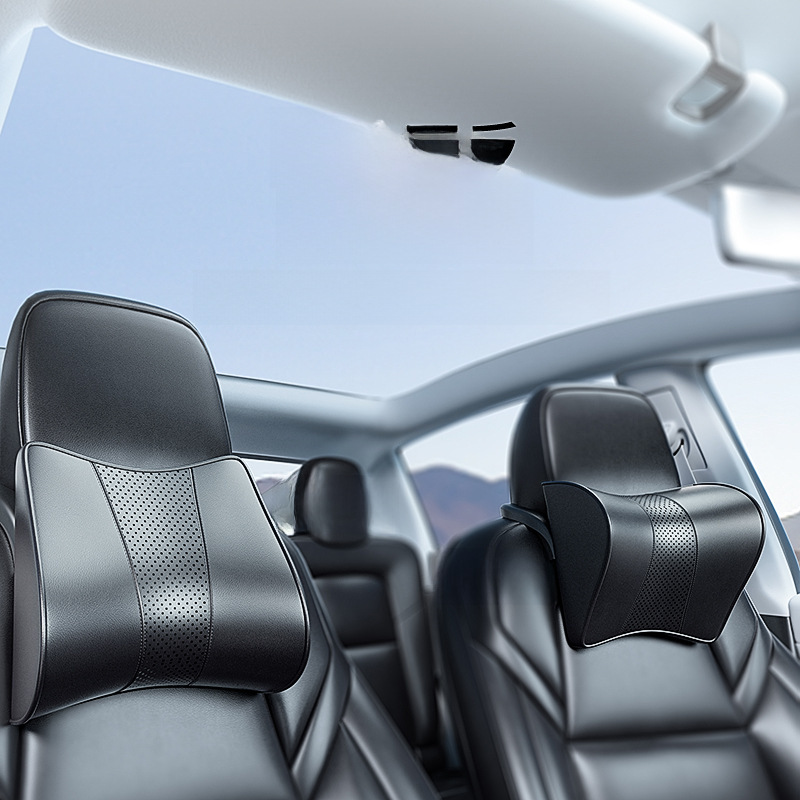 Car headrest mechanical adjustment neck protection ModelY3 headrest suitable for tesla tesla car seat back cushion_voghion.com