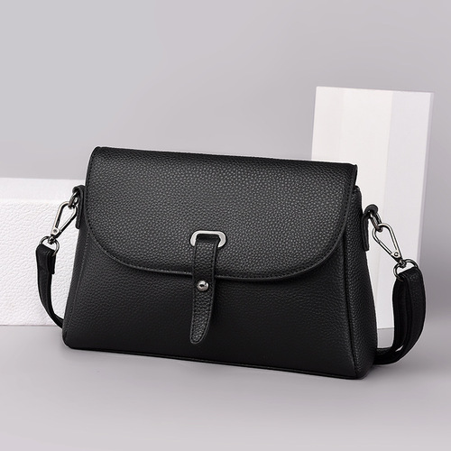 Manufacturer wholesale genuine leather women's bag first layer cowhide 2024 new fashion trend versatile large capacity single shoulder crossbody bag for women