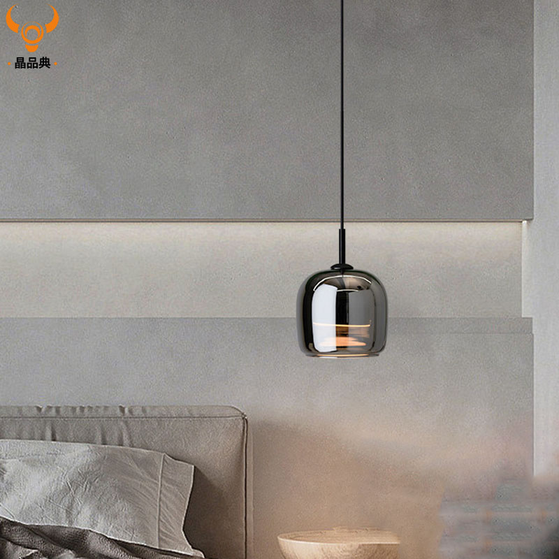 Bedroom Bedside Chandelier Modern Simple Creative High-End Light Luxury Master Bedroom Dining Room Lamp Bedside Lamp Glass Small Chandelier