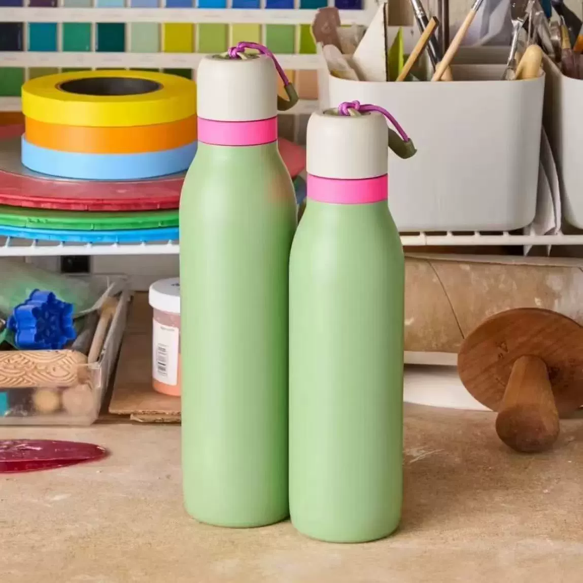 Термос ручной, нержавеющая сталь AISI 304, объём 24oz / 32oz, несколько цветов