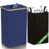 Blue laundry basket