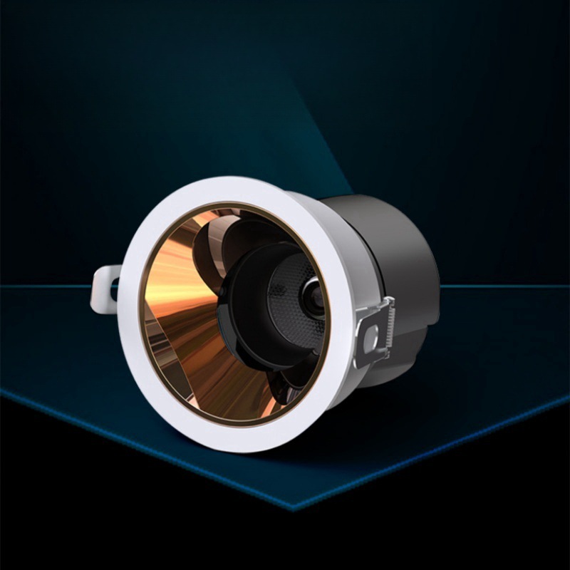 Lámpara de lavado de pared de tablero sin luz de gama alta pistola de techo blanco negro mate agujero abierto 75mm de alta pantalla se refiere a foco COB de espectro completo