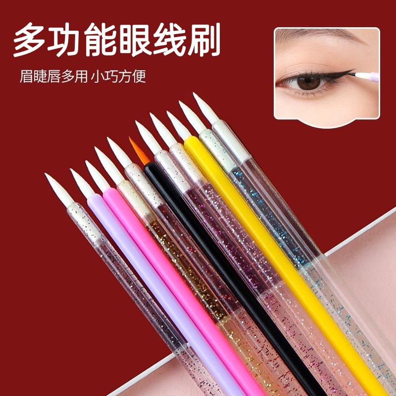 Wholesale Crystal Disposable Eyeliner Brush Fiber Eyeliner Brush Lip Liner Eyeliner Pen Portable Makeup Brush Beauty Tools