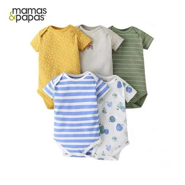 Мама и папа Мamas&papas производитель весна, осень и лето чистый хлопок детская одежда с длинным рукавом и коротким рукавом треугольник хамер 5 предметов сумка