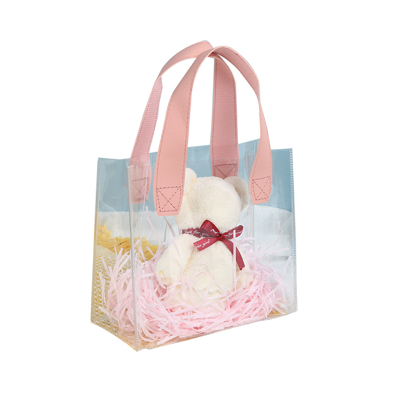 Daisy PVC bolsa transparente ins estilo bolsa de caramelo regalo bolsa de regalo fábrica en stock bolsa de embalaje de plástico
