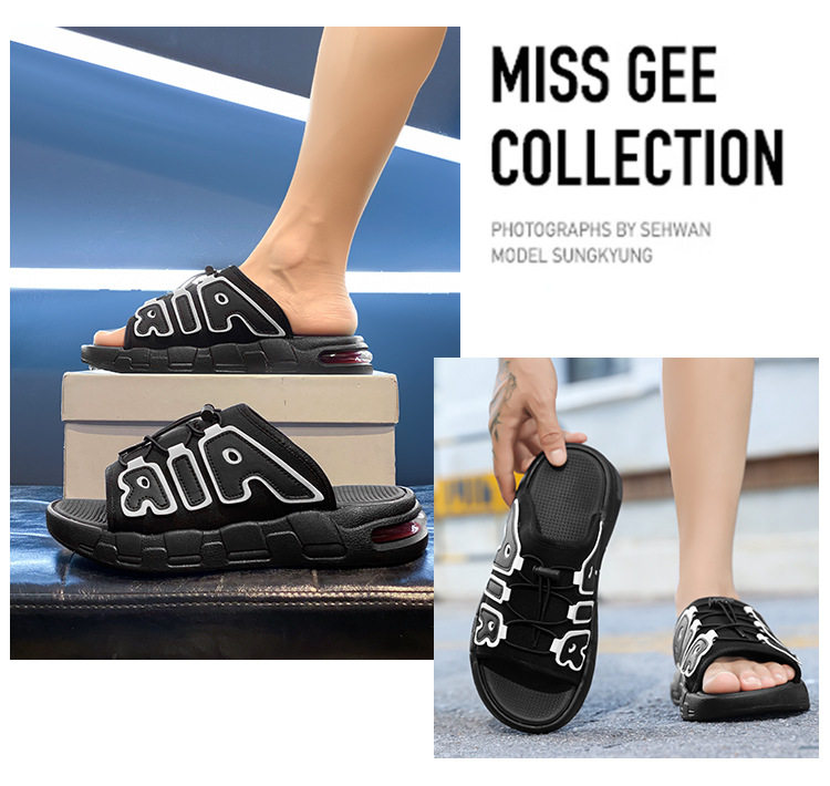 Dép lê đế dày chống trơn kiểu thể thao ngoài trời, form unisex size lớn — màu xám, màu đỏ, quần kaki, trắng chi tiết 11