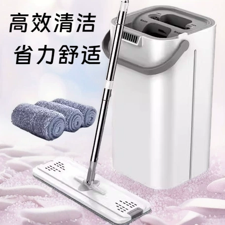 Уборочная швабра One-mop для домашнего использования, новая модель 2024 года, ручная стирка, плоская сушка и влажная уборка, ленивый шваброй Гуо Чжаоли