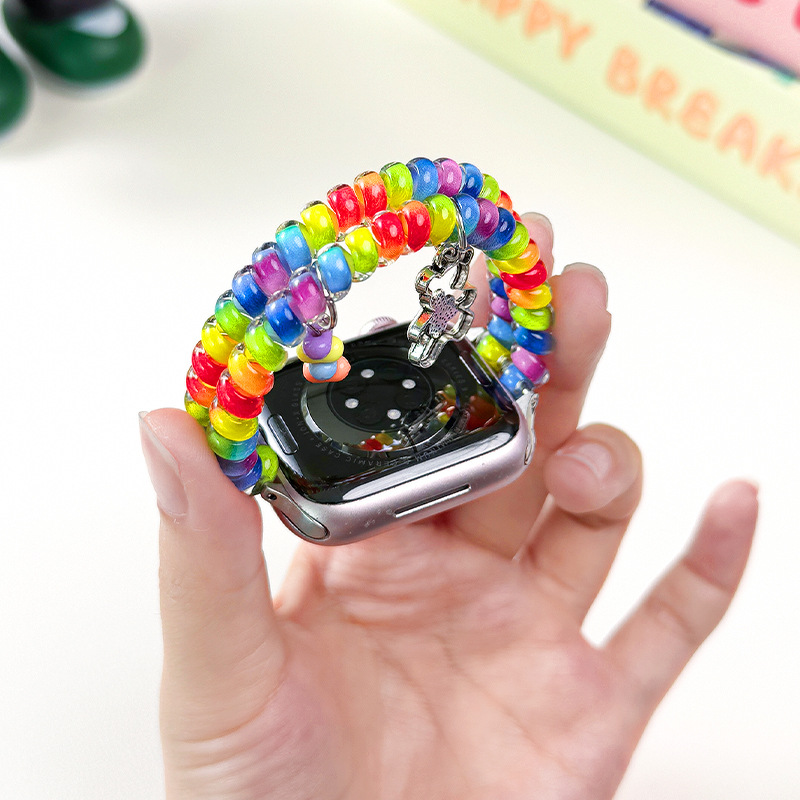 Suitable for Huawei Fit4 Watch Strap Double Row 4Pro Phone Line Watch Fit3 Elastic Rope Fit2 Wrist Strap Women's Model