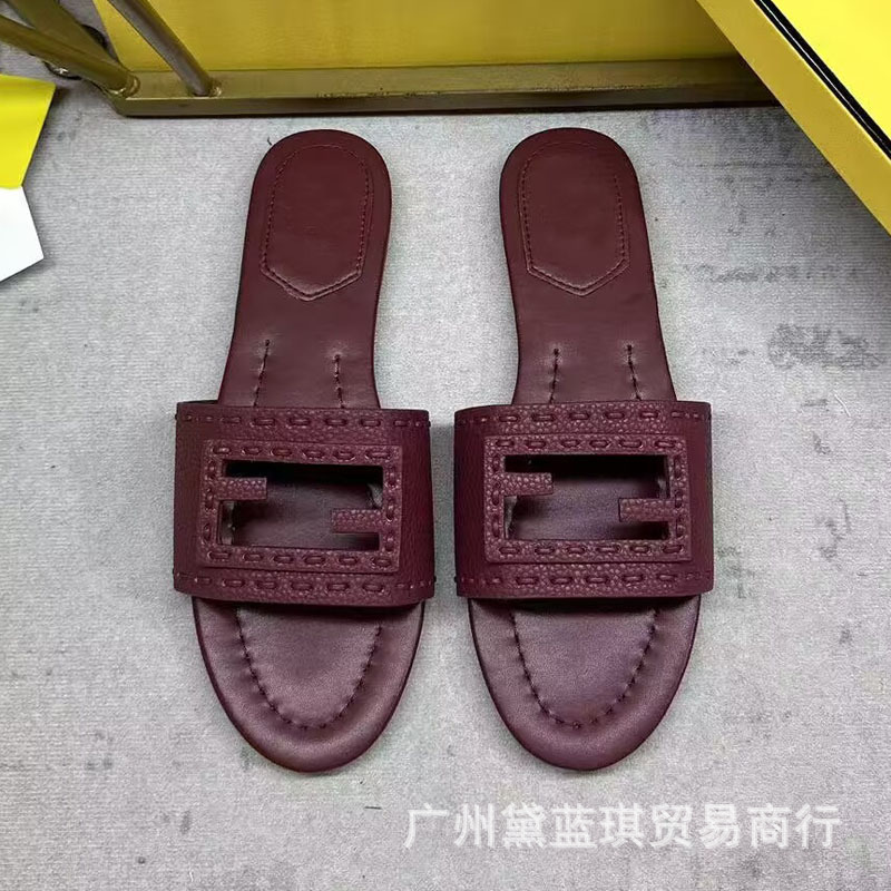 Fenjia Square Buckle Flat Sandals for Women, Round-Toe Slip-On Beach Vacation Flat Sandals, Non-Slip Versatile