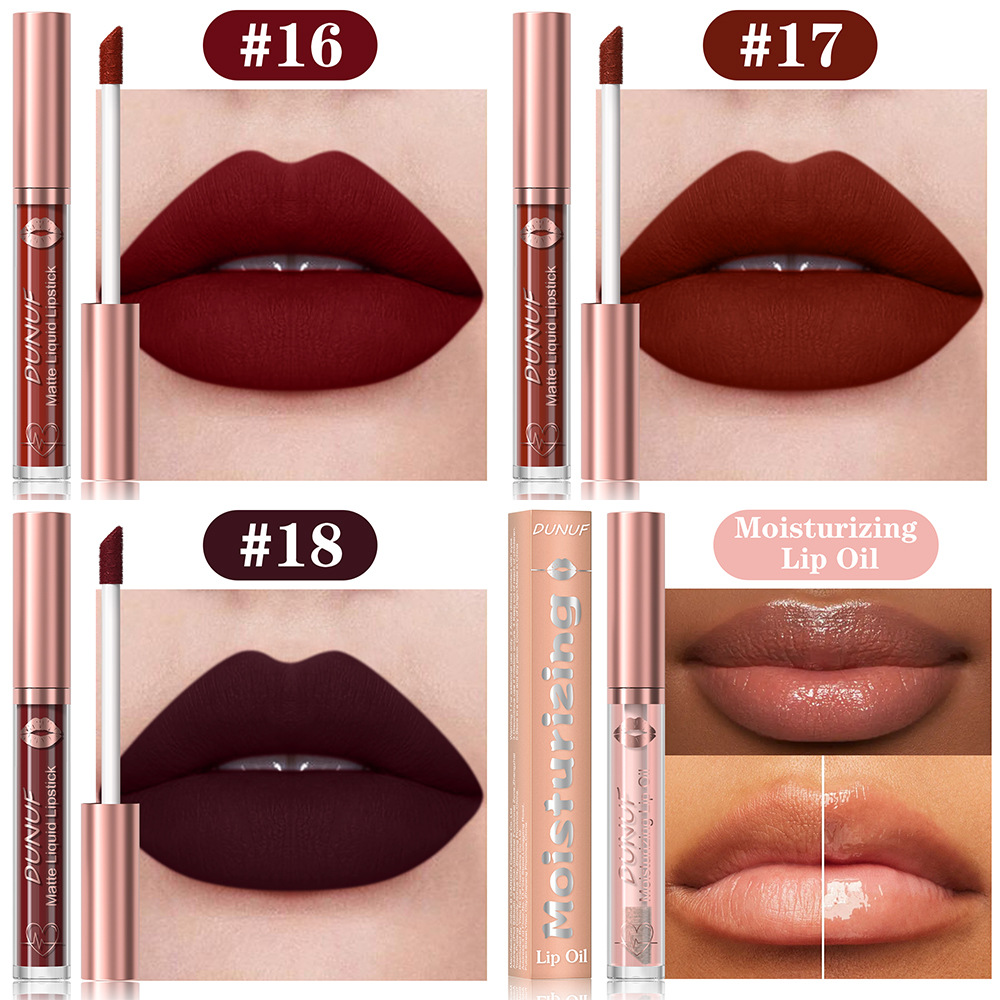 Check out DUNUF 6-tube matte waterproof long-lasting lip gloss lipstick! Disclaimer for links undefined