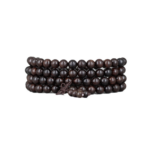 Manufacturer supplies wholesale leather black wood leather gray Vietnamese agarwood Buddha beads bracelet 8mm6mm