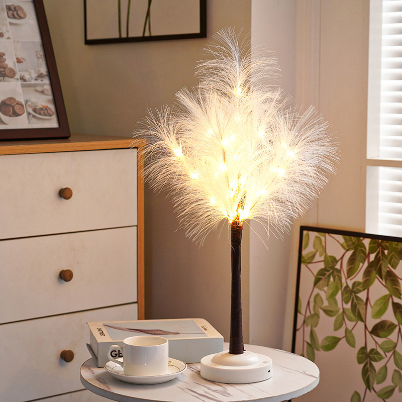 Inswind pluma lámpara de la chica corazón atmósfera luz nocturna fotos en vivo posada dormitorio decoración de cumpleaños romántica lámpara ornamental image 1