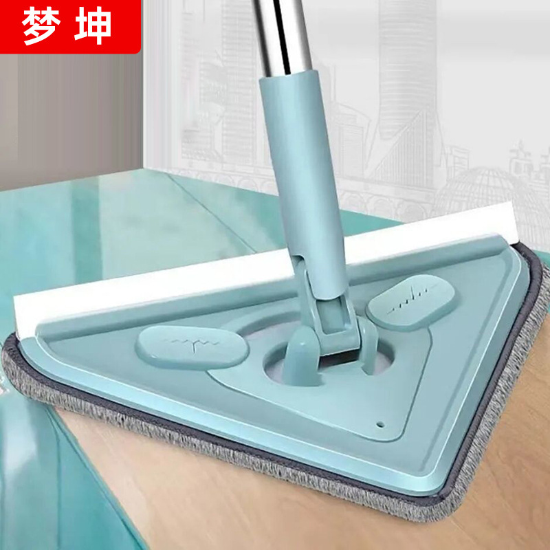 Wholesale Household Dual-Purpose Cleaning Glass Window Cleaner Flat Triangle Mop Extension Rod Roof Dust Removal Cleaning