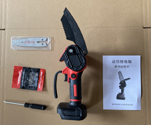 Sierra eléctrica recargable sierra eléctrica de litio sierra de cadena eléctrica portátil hogar al aire libre inalámbrico pequeña sierra árbol de tala Sierra de poda de árboles