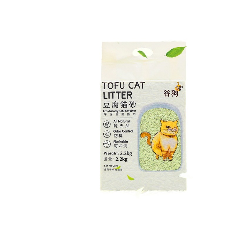 Venta al por mayor tofu gato arena 2,2 kg desodorante mascota gato necesidades diarias bocadillo cabeza bentonita gato arena image 6