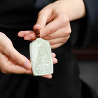 Ювелирные изделия из нефрита Hetian Jade Factory Store, натуральный нефрит Синьцзян Хэтиан, русский материал, старый материал, подвеска из нефрита Лотос Гуаньинь