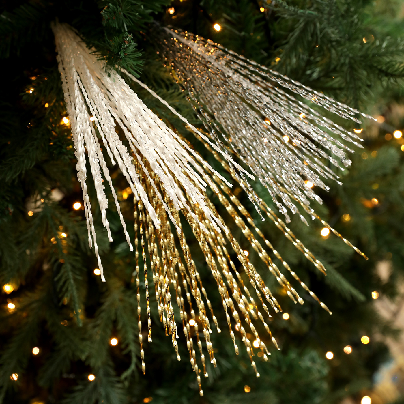 Navidad transfronteriza polvo de oro polvo adhesivo polvo brillante fuegos artificiales frascos arreglos de flores de trigo Arreglo de decoración de árbol de Navidad