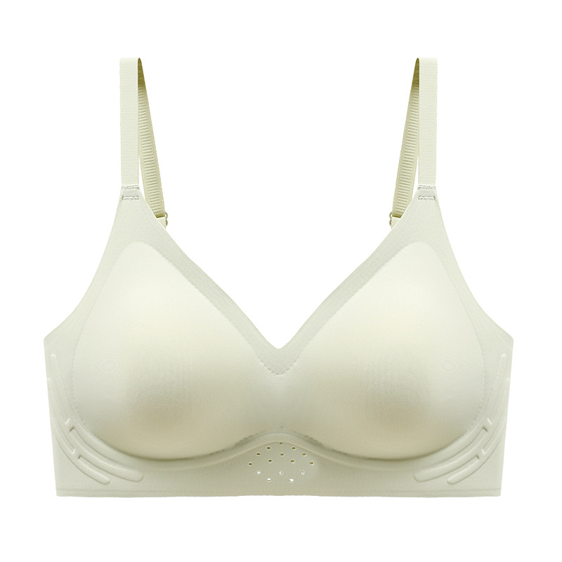 Ropa interior sin costuras de las mujeres suave soporte inalámbrico sujetador transpirable Delgado pequeño pecho Sujetador push up de mama belleza espalda ropa interior