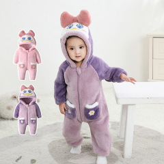 Spring and Autumn New Men and Women Baby Children's Apparel Animal Cartoon Loose Overalls One-piece Outing Climbing Suit