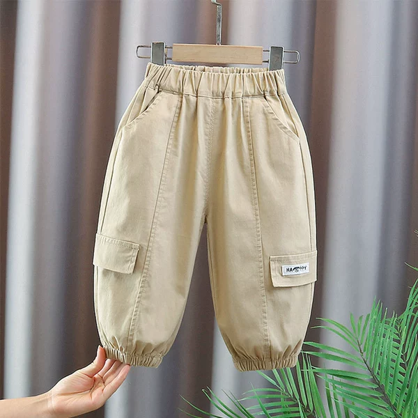 D ZS khaki pocket flap puppy pants