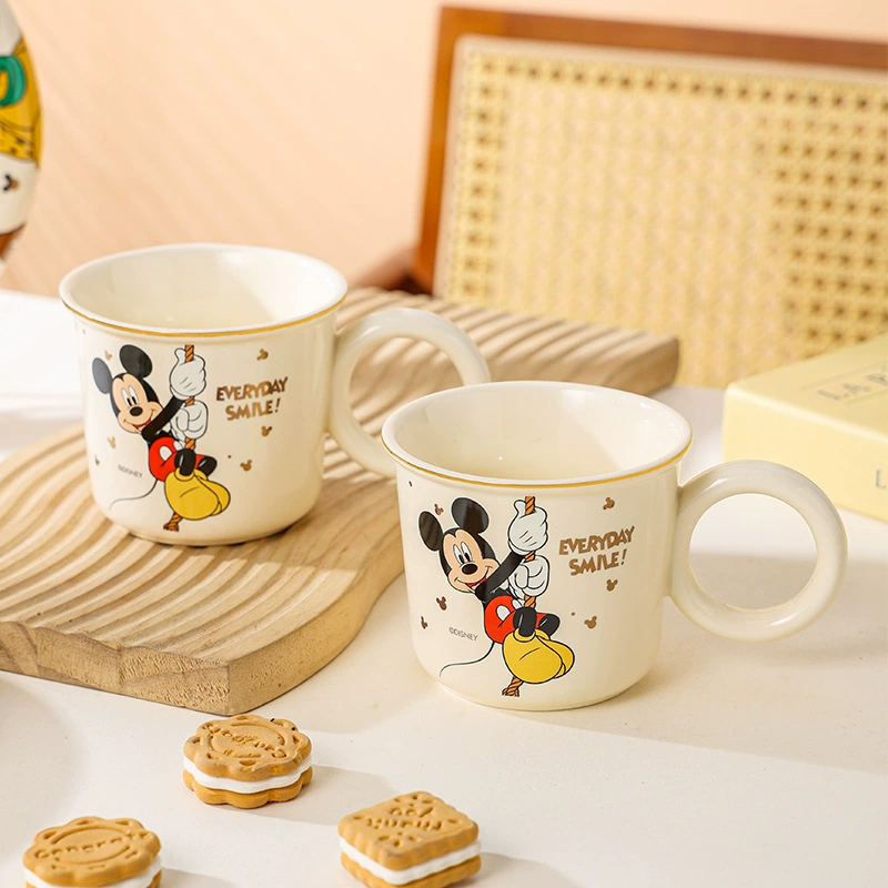 Кружка «Mickey Wenjia», высокая ценность, большая емкость, керамическая, милый мультяшный стакан для воды, для дома, для молока и кофе, кружка для завтрака