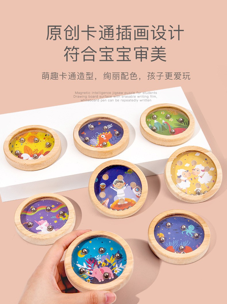 Al por mayor nuevos niños de madera bola mano bebé enfoque en entrenamiento resistencia kindergarten regalo educativo equilibrio caminar cuentas