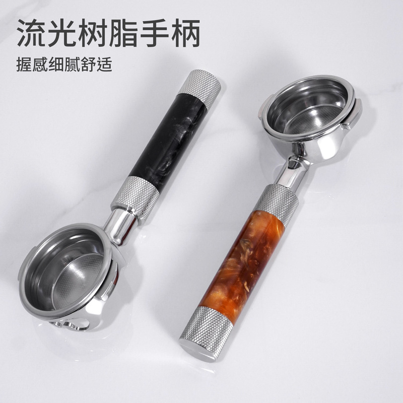 Coffee Handle 58mm Stainless Steel Hollow Bottomless Handle Double-Ear E61 Gremilemaite Aibo Rocket Universal