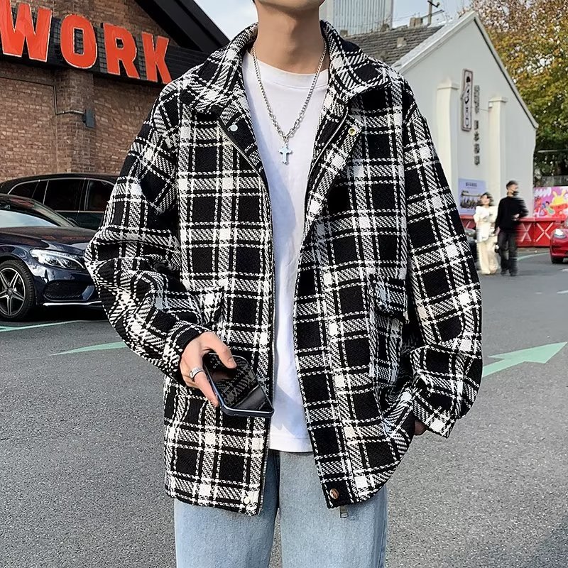 2024 Primavera y otoño Chaqueta guapa Hombre ins High Street Trendy Marca Hong Kong Estilo japonés Harajuku Chaqueta suelta de moda coreana