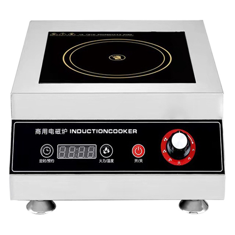 Cocina de inducción para uso doméstico, juego completo con olla, superficie cóncava, estufa de batería de 5000W, estufa comercial de alta potencia con fuego fuerte, fabricante transfronterizo