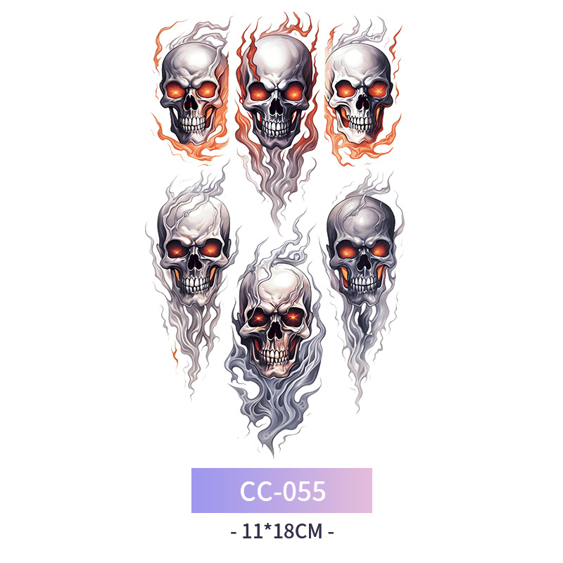 Transfronterizo en stock al por mayor de halloween colorido mariposa tatuaje pegatinas simulación sangrienta cicatriz pegatinas divertidas pegatinas impermeables