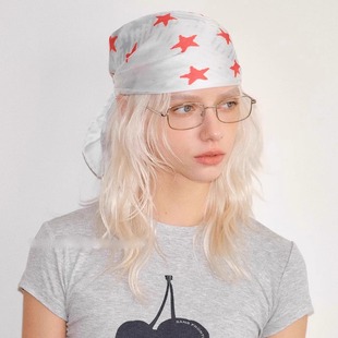 Star Square Scarf for Women 2025 Fashion Trend New Dopamine Wear Ins Trend Design Star Scarf