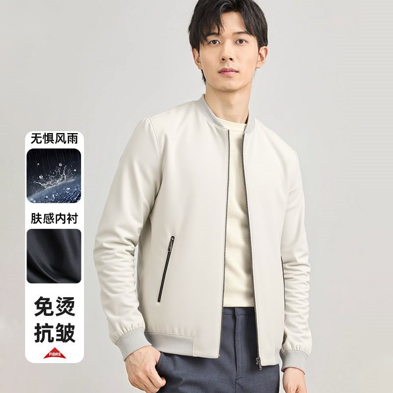 2026春季中老年爸爸装商务休闲百搭潮流舒适防风耐磨夹克外套男装